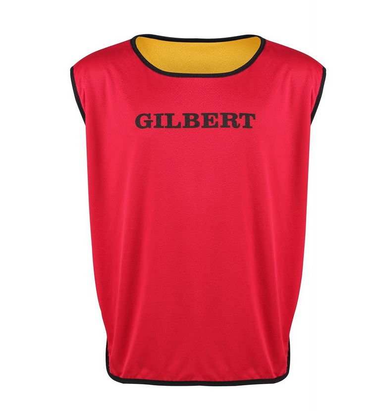 Gilbert Rugby Markierungs Weste - zweifarbig (rot/gelb) . - Kiwisport.de