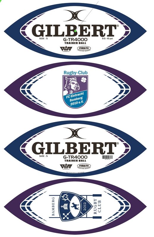 Gilbert Rugby Ball (eigenes Design) - Kiwisport.de