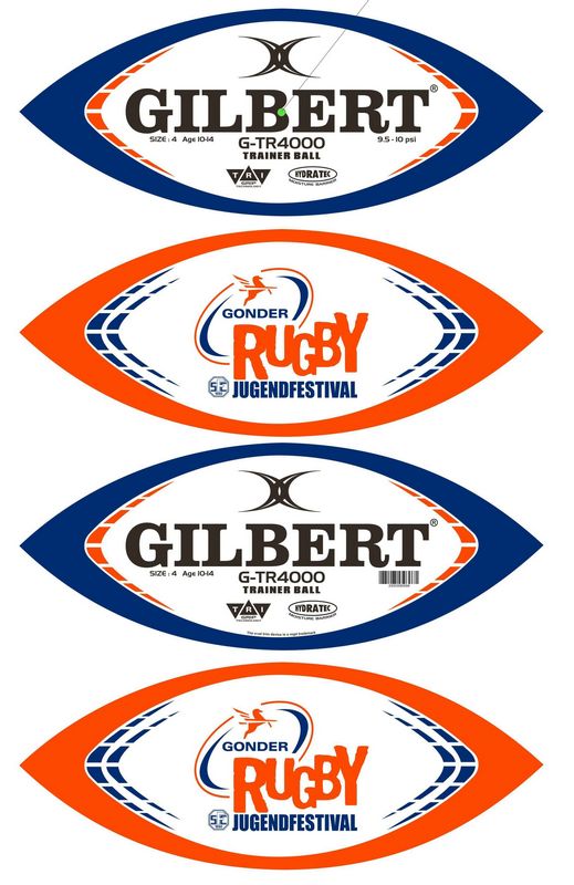 Gilbert Rugby Ball (eigenes Design) - Kiwisport.de