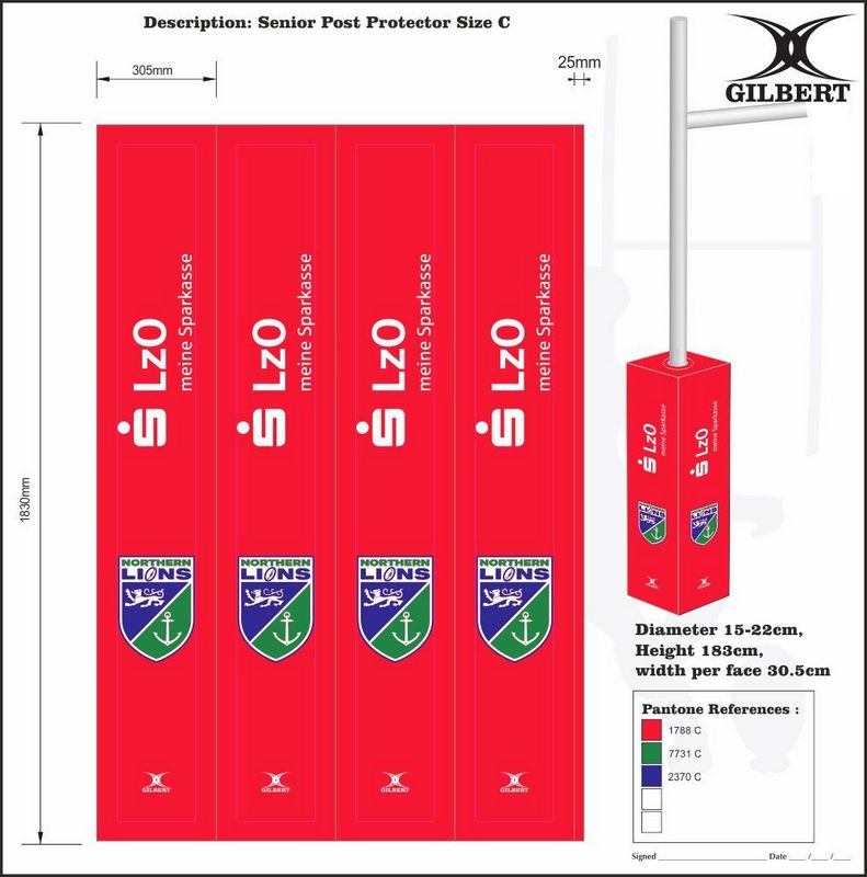 Gilbert Rugby Tor Stangen Polster (4er Set) - Kiwisport.de