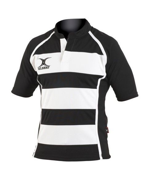 Gilbert Rugby Trikot - Xact Hoop - Black/White - Kiwisport.de