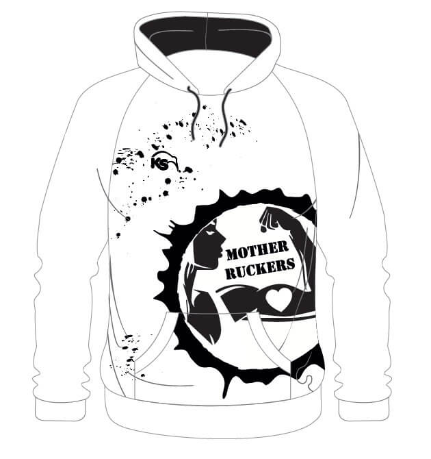 KS Hoodie - Mother Ruckers - White - Kiwisport.de