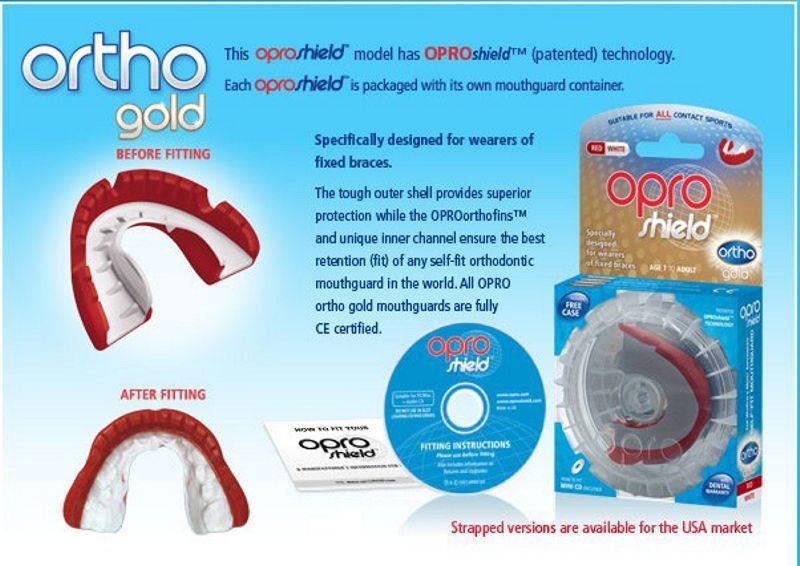 Zahnschutz OPROshield Ortho Gold - 4 Farben - Kiwisport.de