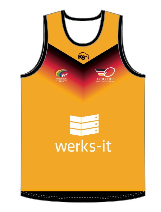 Singlet (MEN) - TOUCH DEUTSCHLAND GOLD - Kiwisport.de