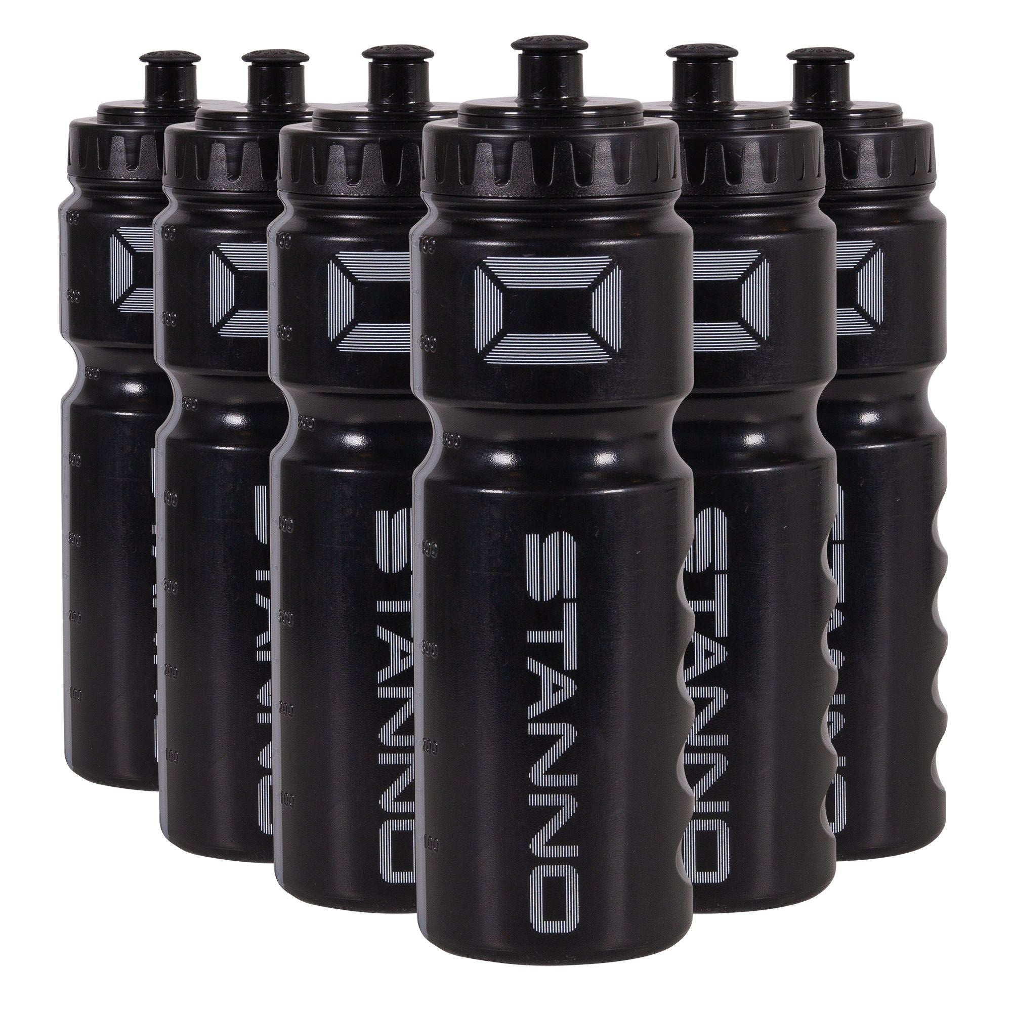 Stanno Trinkflaschen - 6er Set Black - Kiwisport.de