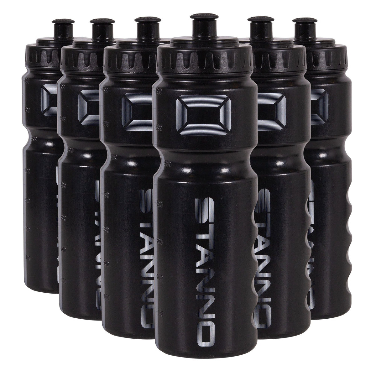 Stanno Trinkflaschen - 6er Set Black - Kiwisport.de
