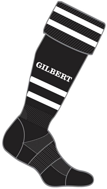 Gilbert Rugby Stutzen - Black/White - Kiwisport.de