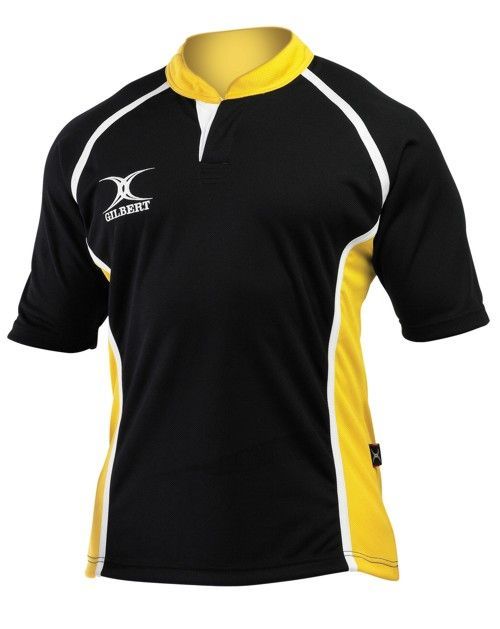 Gilbert Rugby Trikot - Xact - Black/Yellow - Kiwisport.de