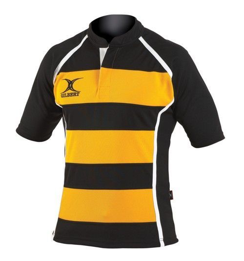 Gilbert Rugby Trikot - Xact Hoop - Black/Yellow - Kiwisport.de