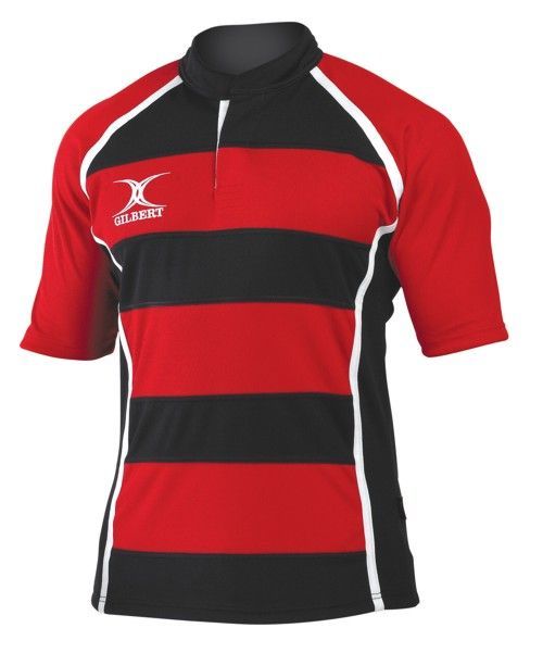 Gilbert Rugby Trikot - Xact Hoop - Red/Black - Kiwisport.de